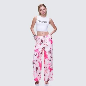 Finesse Nadezhda Multi Pink Denim Rivet Detail Pant 3XL CC21-20